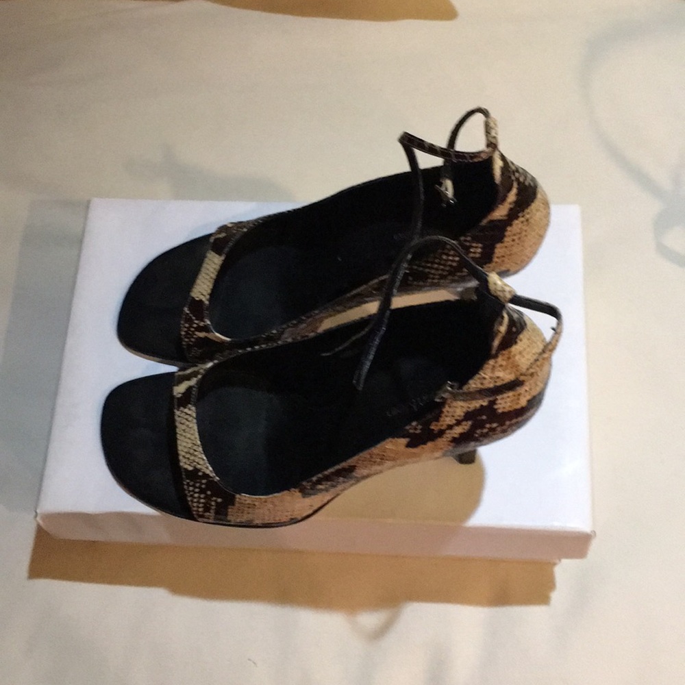 Calvin Klein Python Print High Heel Sandals
